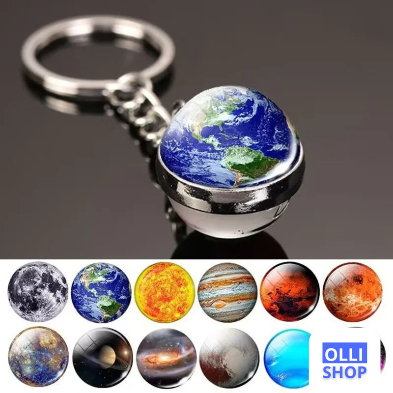 Chaveiro de planeta do sistema solar que brilha no escuro