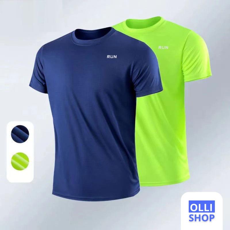 Camiseta esportiva masculina, secagem rápida fitness