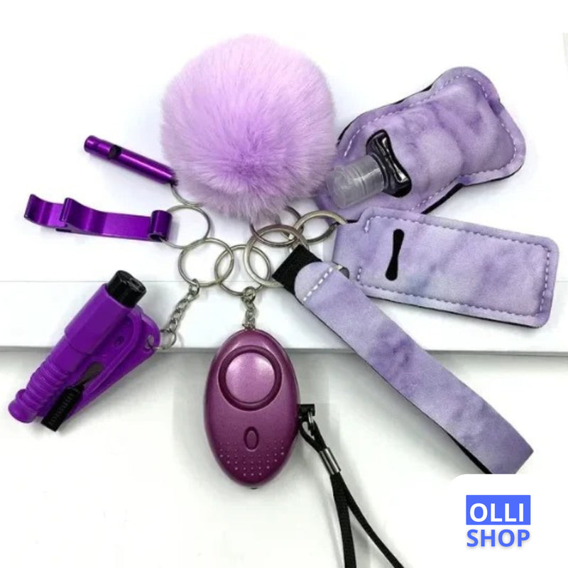 Conjunto de chaveiros de autodefesa para mulheres e crianças