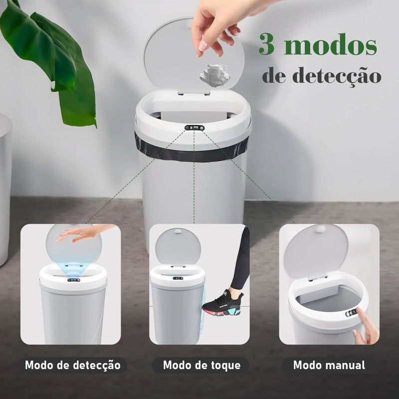 Lixeira com sensor automático, lixeira automática