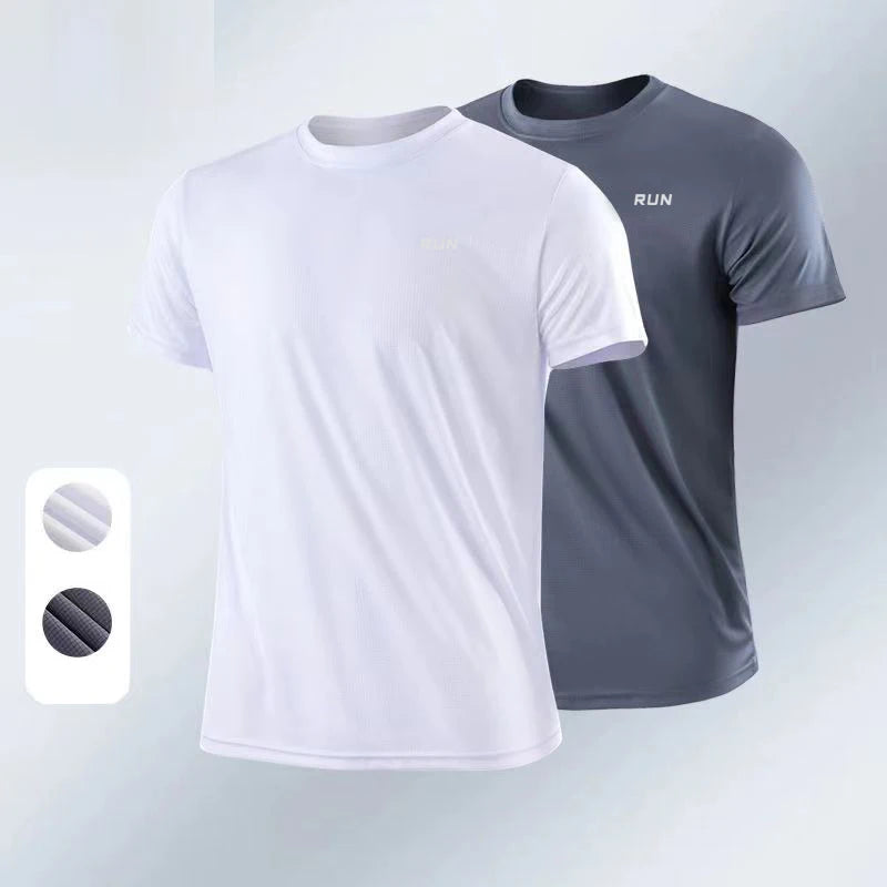 Camiseta esportiva masculina, secagem rápida fitness