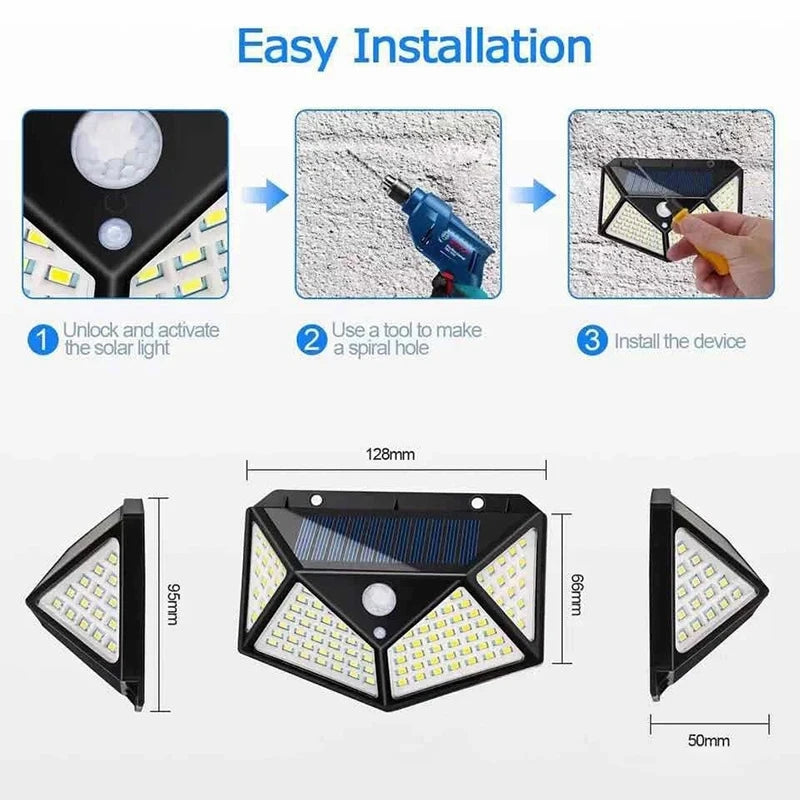Brilho Solar Motion: Lâmpada de Parede LED Inteligente com sensor de movimento