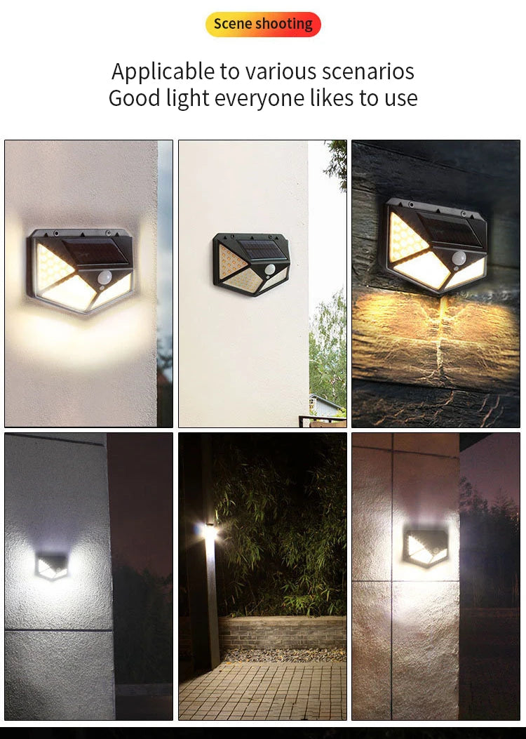 Brilho Solar Motion: Lâmpada de Parede LED Inteligente com sensor de movimento