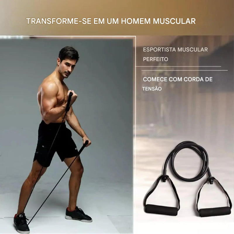 Elástico De Tensão Powertube Exercícios Ombro Peito Costas