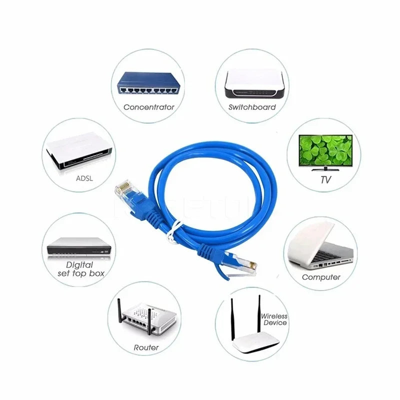 Cabo de Rede Ethernet 15M Azul RJ-45